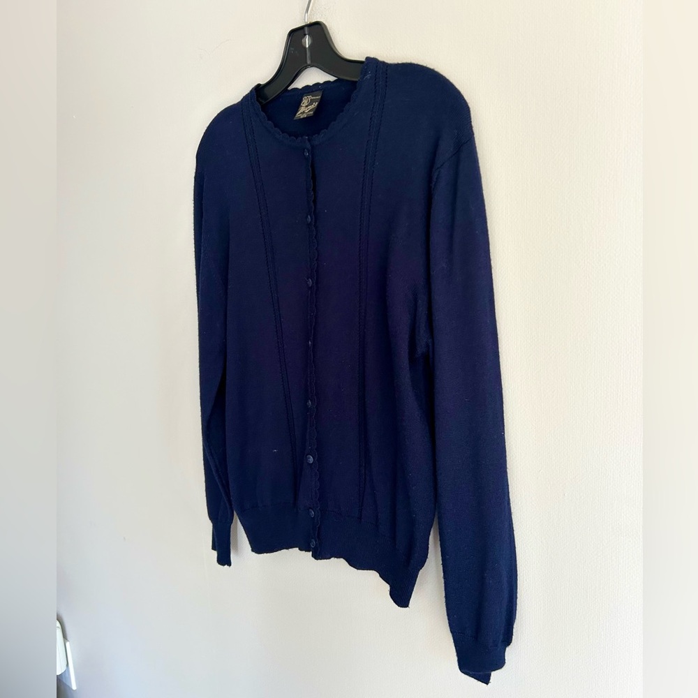 VINTAGE 70S MAPIER Italian Wool Knit Cardigan Old Money Luxury Academia Sz M - Picture 6 of 14